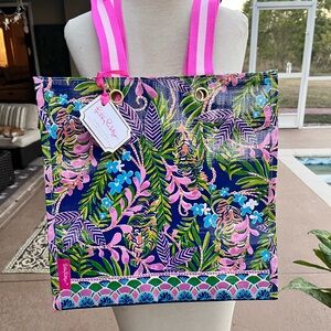 Lilly Pulitzer Vibrant Pink and Blue Tote